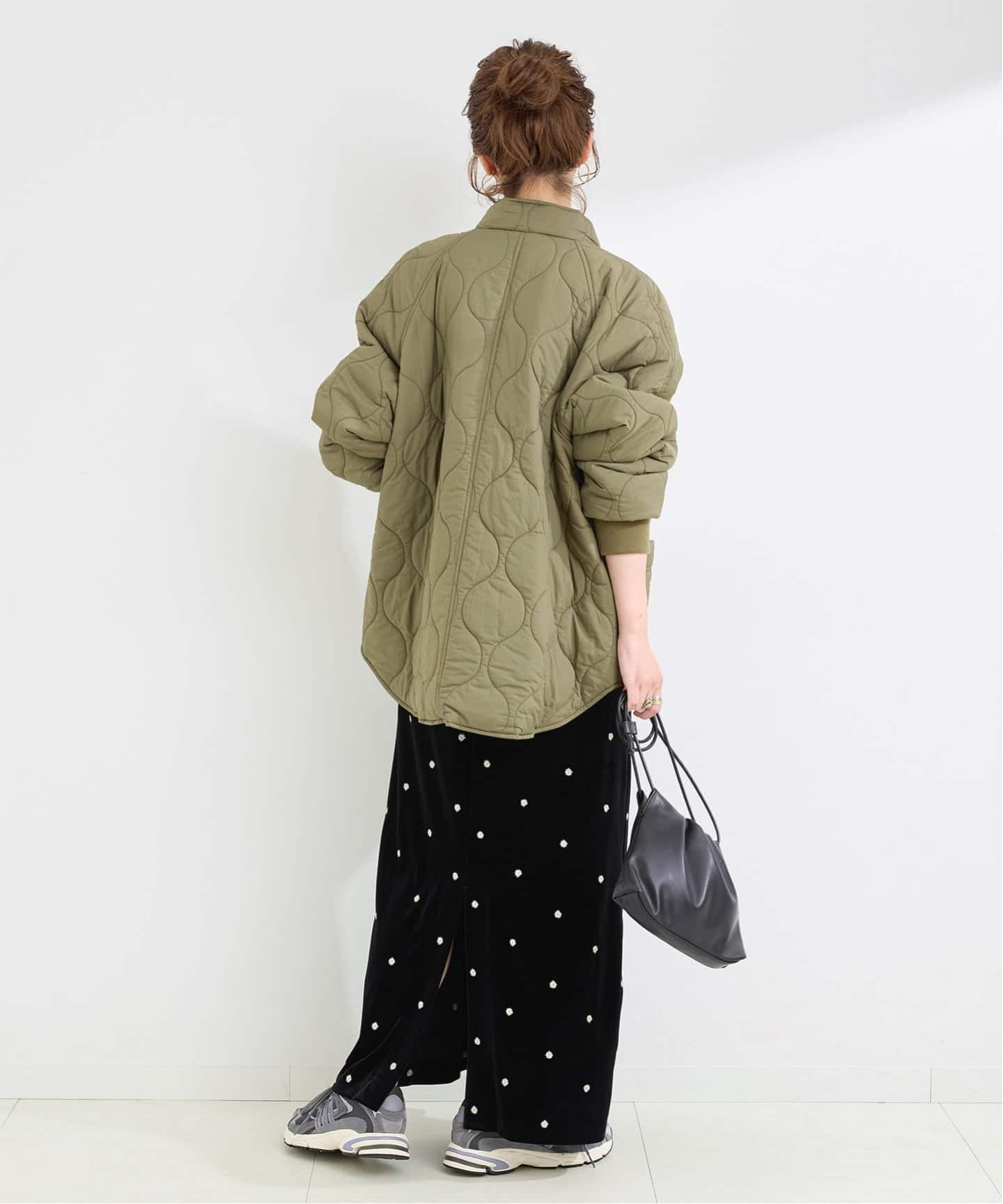 追加6》【WEB限定】手洗い可 / ベロアフラワー刺繍ワンピース