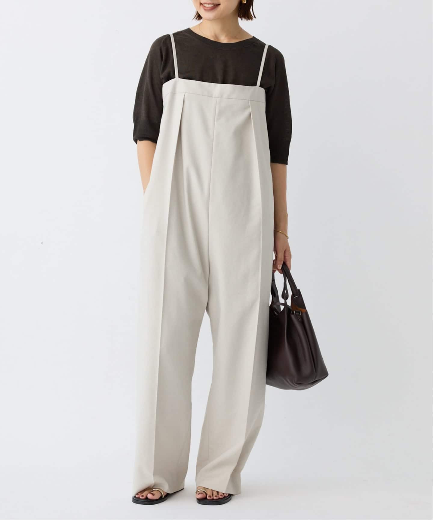 リネン混オールインワン（つなぎ／オールインワン）｜IENA（イエナ）の