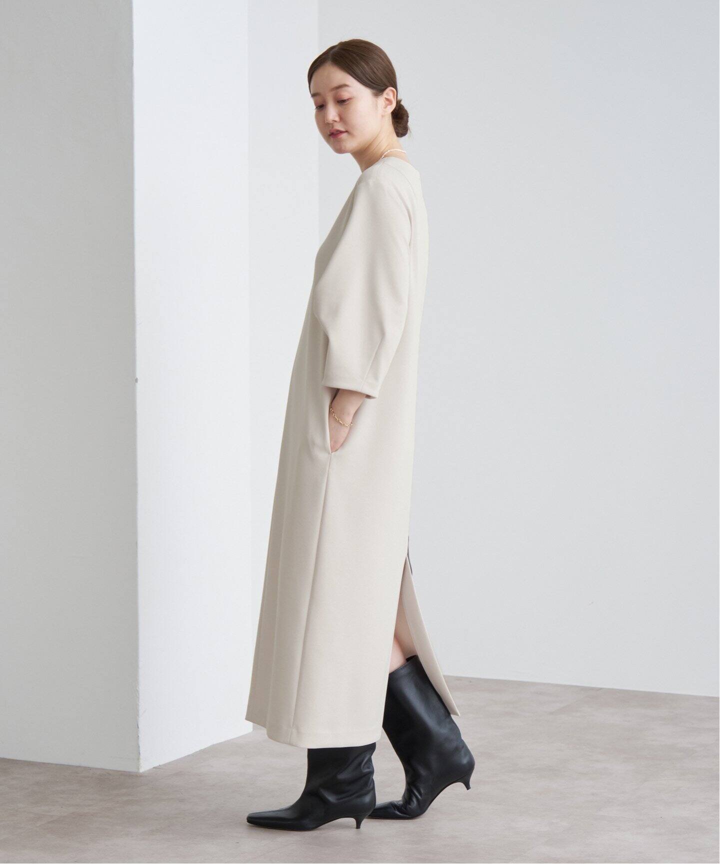 WEB限定/追加2》タックスリーブワンピース（ワンピース）｜IENA