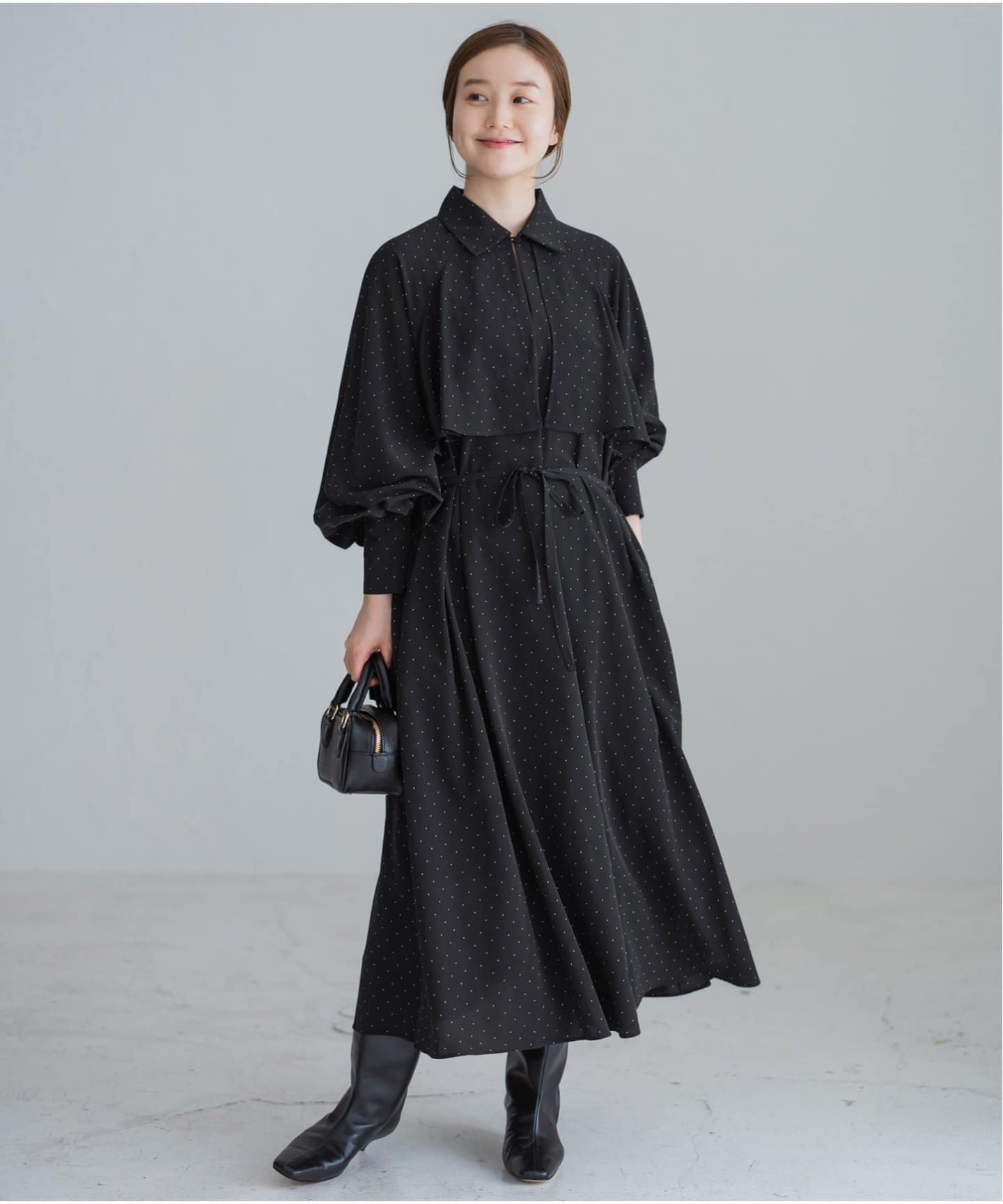 WEB限定/追加2》ドットサッシュワンピース（ワンピース）｜IENA