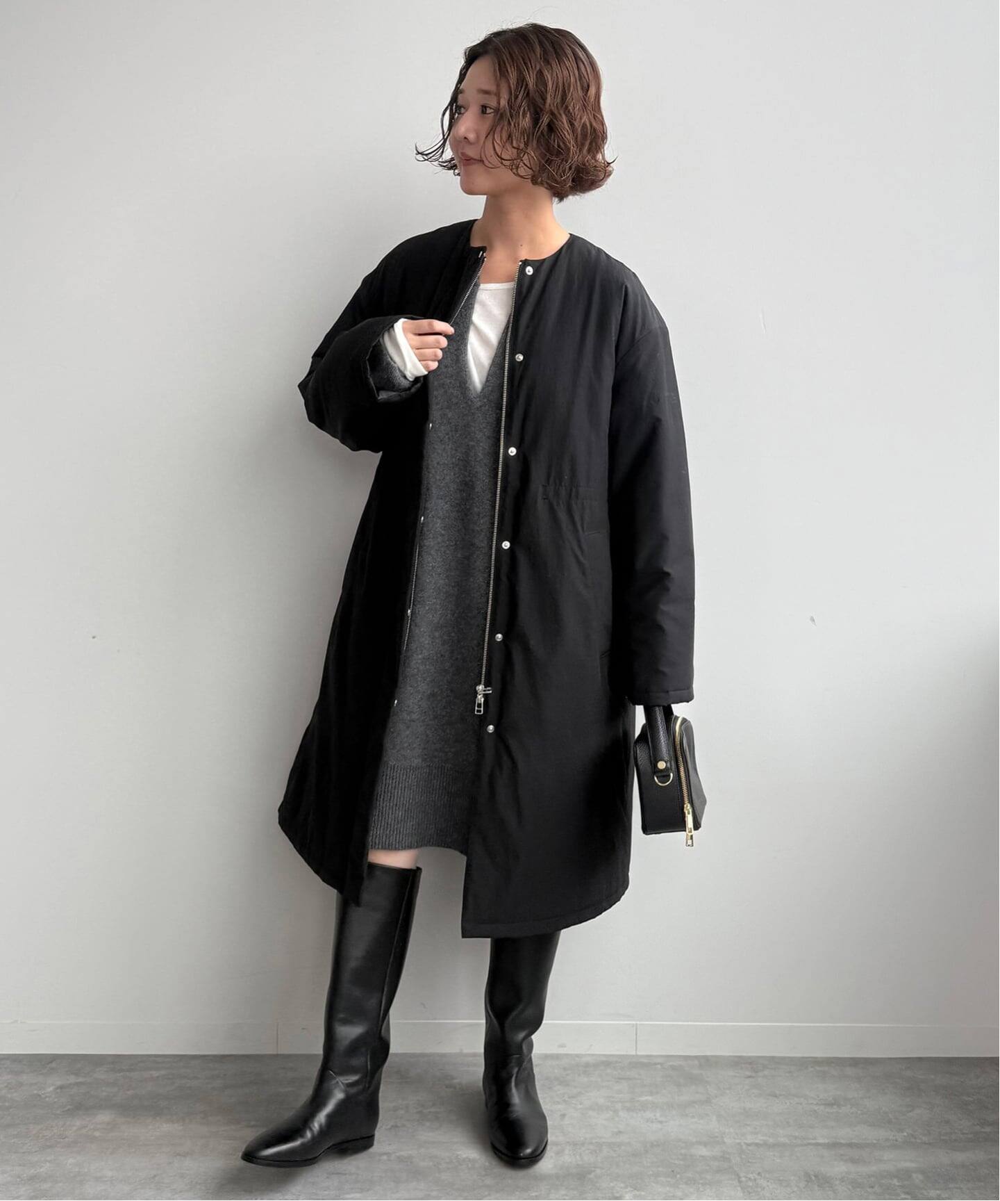 追加》ウォッシャブルファーリーミニワンピース（ニットワンピース