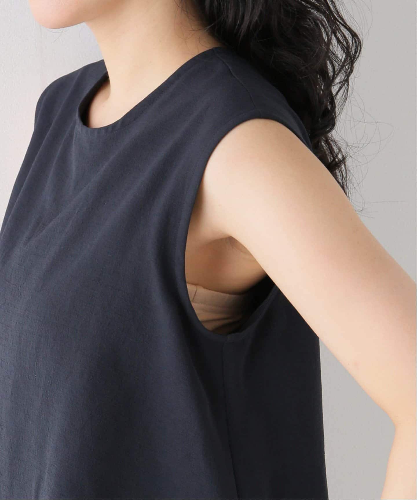 追加》ダブルクレープスリーブレスオールインワン3（つなぎ