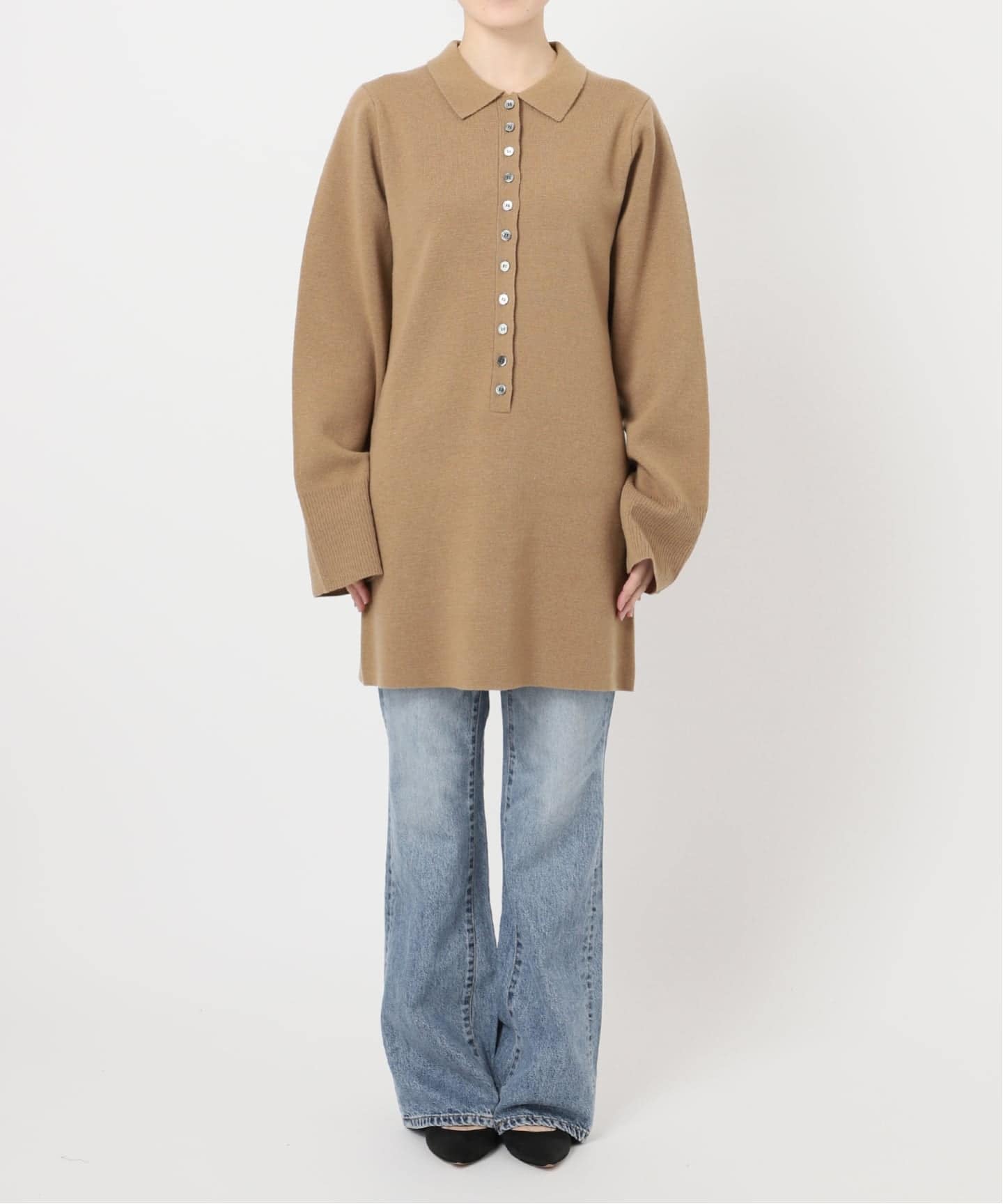 ポロシャツチュニックニットワンピ（ワンピース）｜Spick and Span