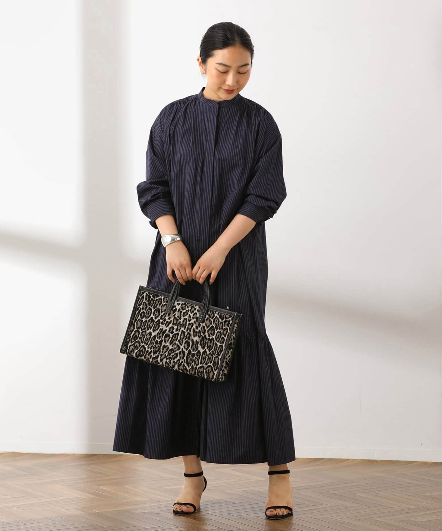 SIDOGRASストライプ/デシンマキシワンピース（ワンピース）｜JOURNAL