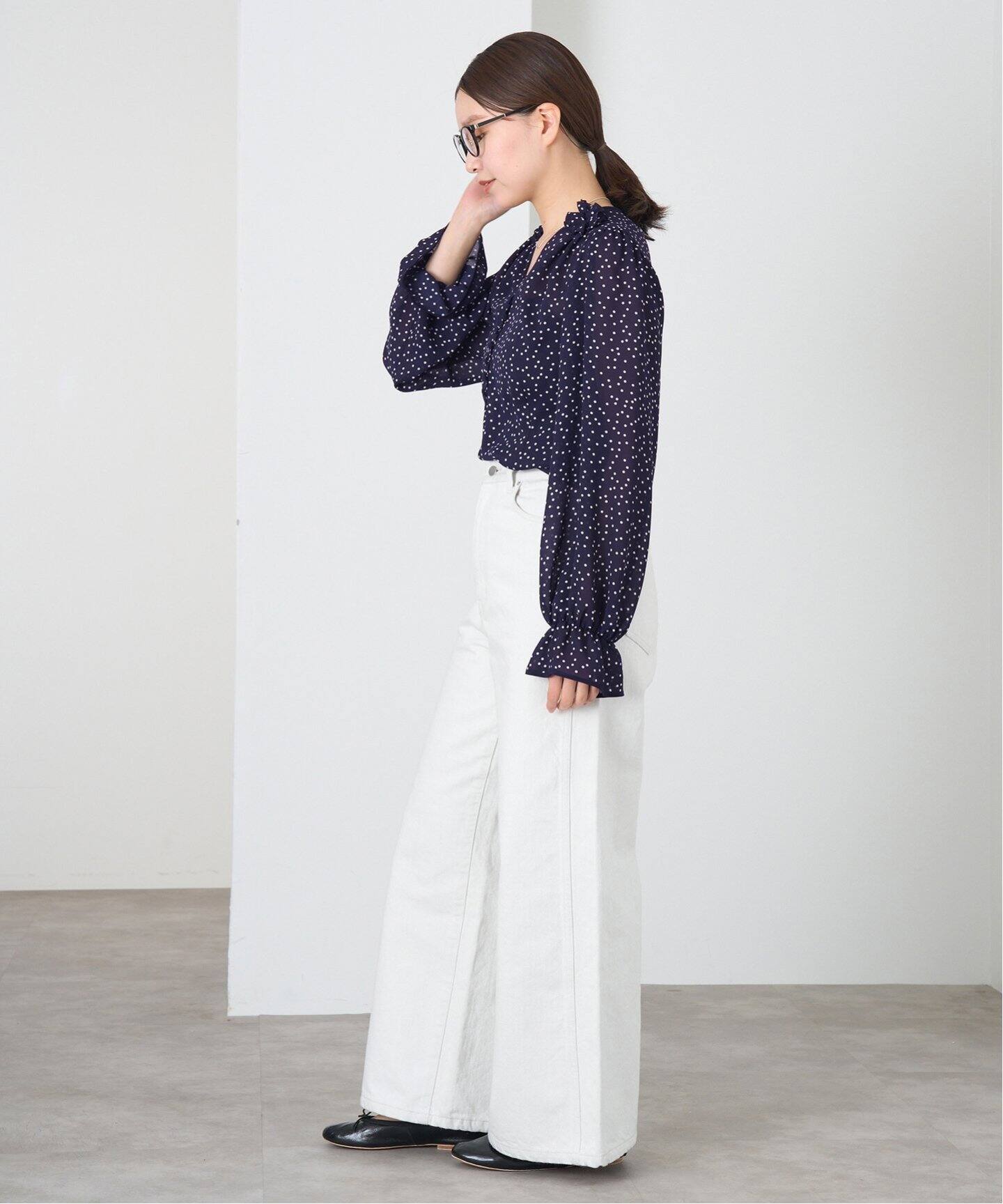 ドットフリルブラウス（シャツ／ブラウス）｜IENA（イエナ）の通販