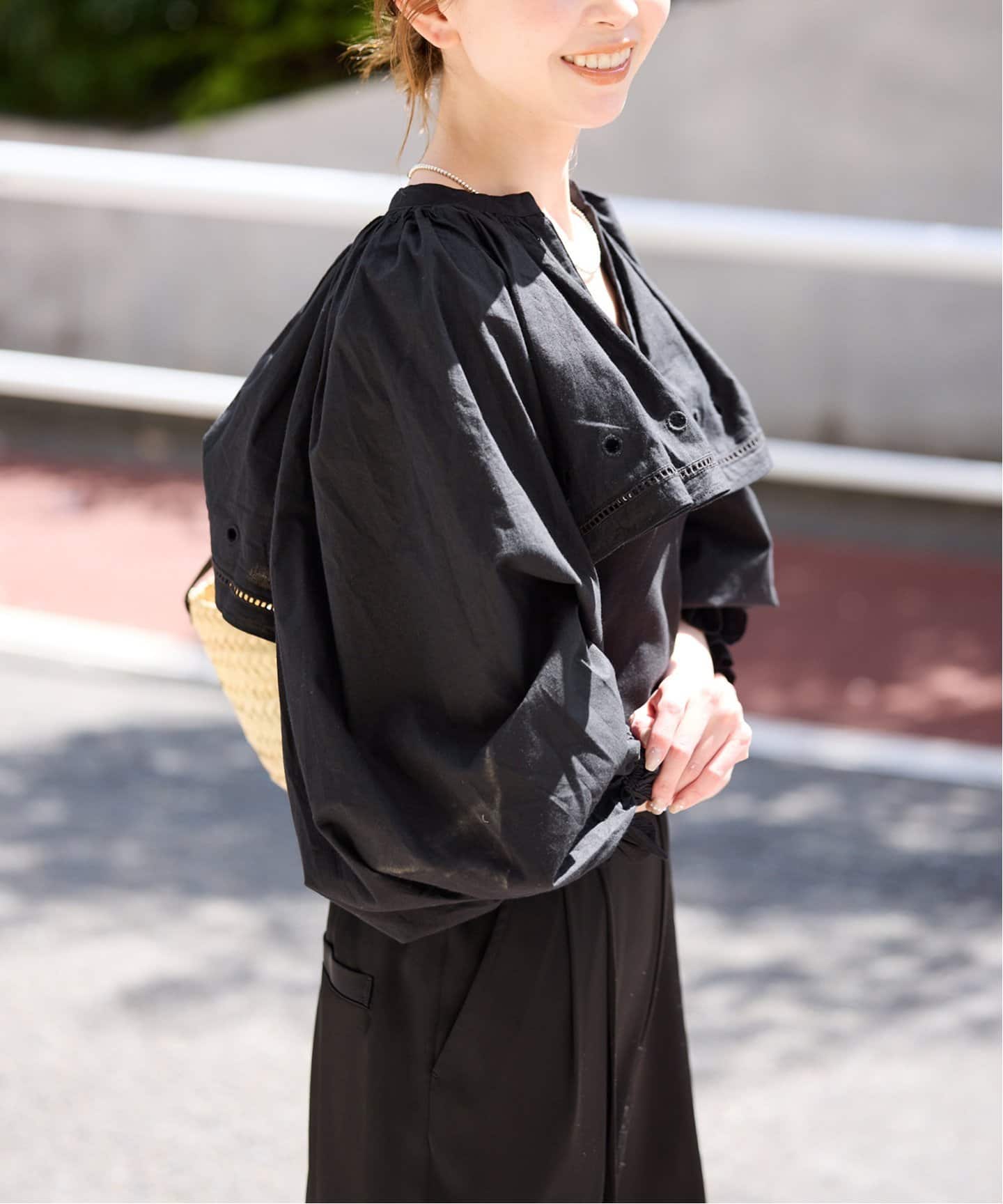 crinkle crinkle crinkle embroidery クロップド ブラウス CC-3526