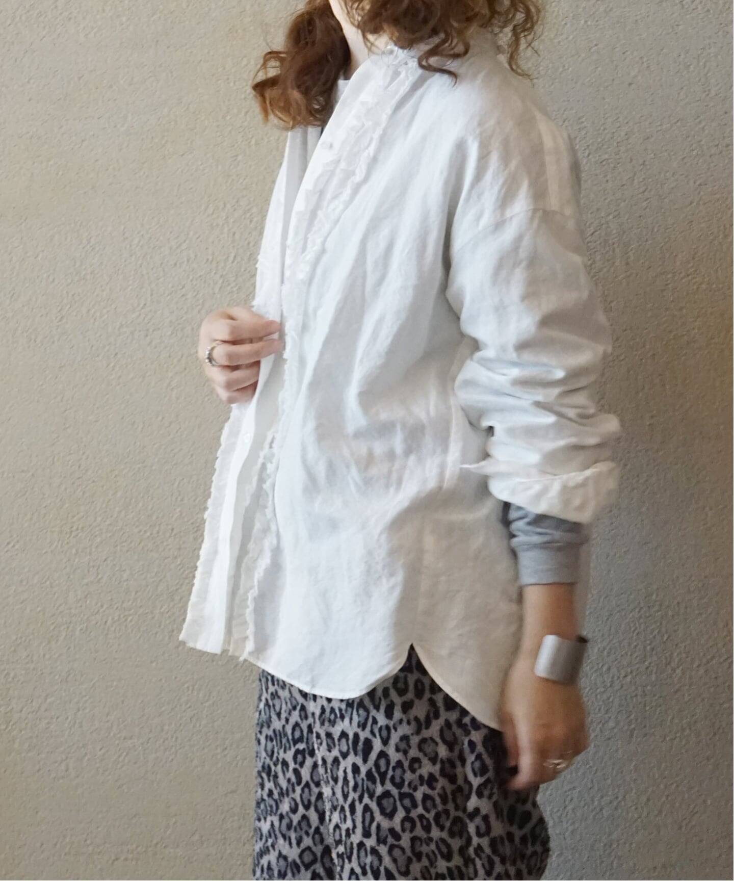 CLシャンブレー フリルブラウス（シャツ／ブラウス）｜journal