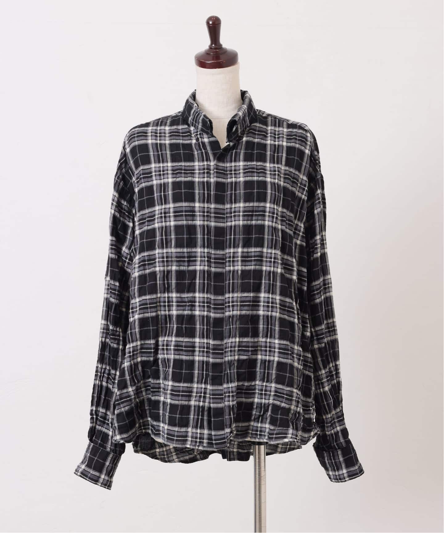 シャーリングチェック Big-BD-シャツ（シャツ／ブラウス）｜journal