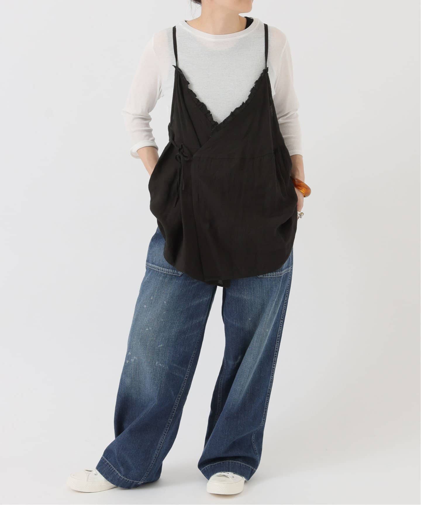 追加》60リネン キャミブラウス（シャツ／ブラウス）｜journal