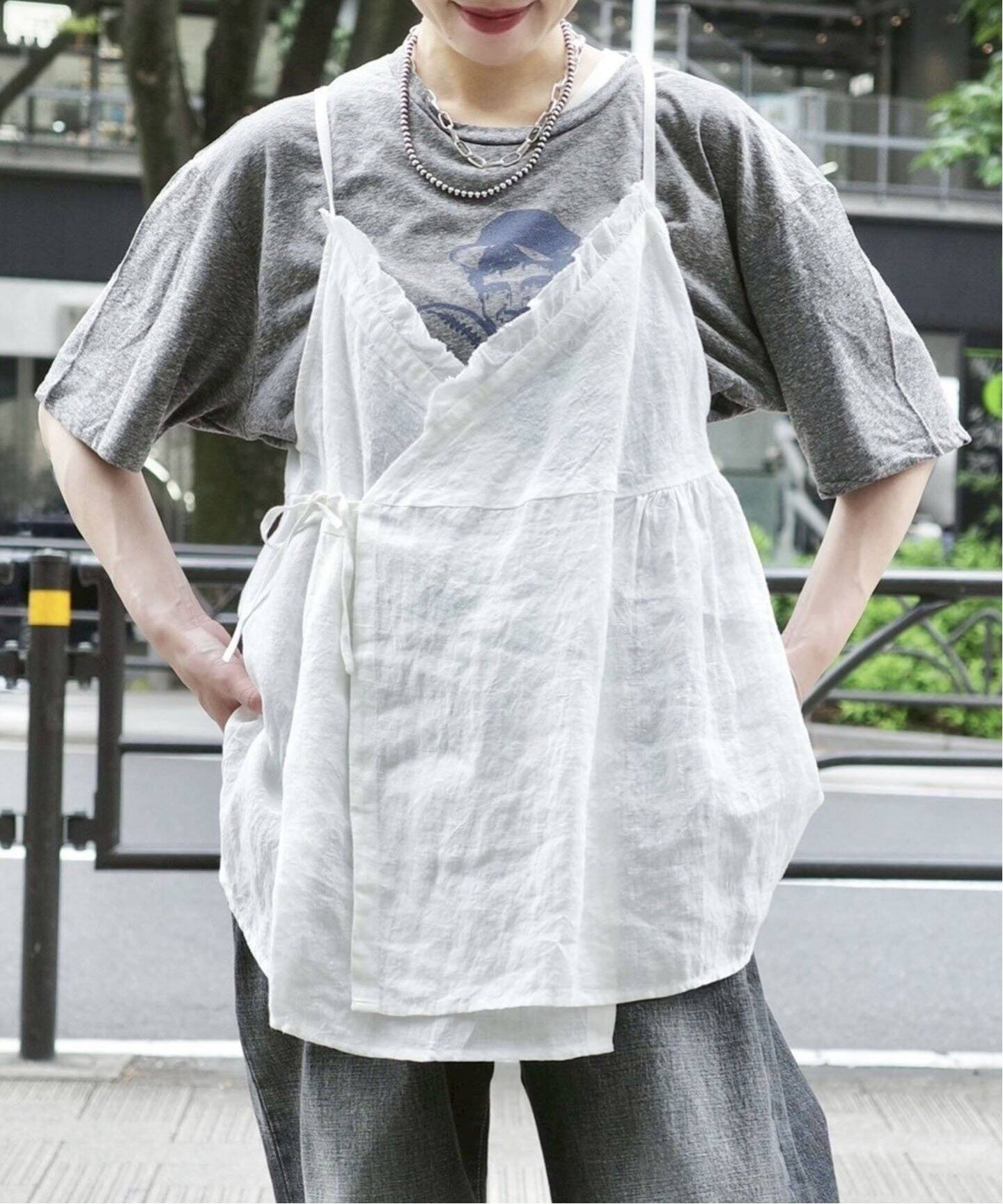 追加》60リネン キャミブラウス（シャツ／ブラウス）｜journal