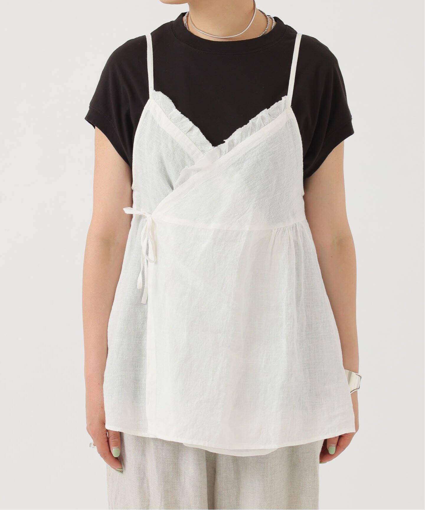 追加》60リネン キャミブラウス（シャツ／ブラウス）｜journal