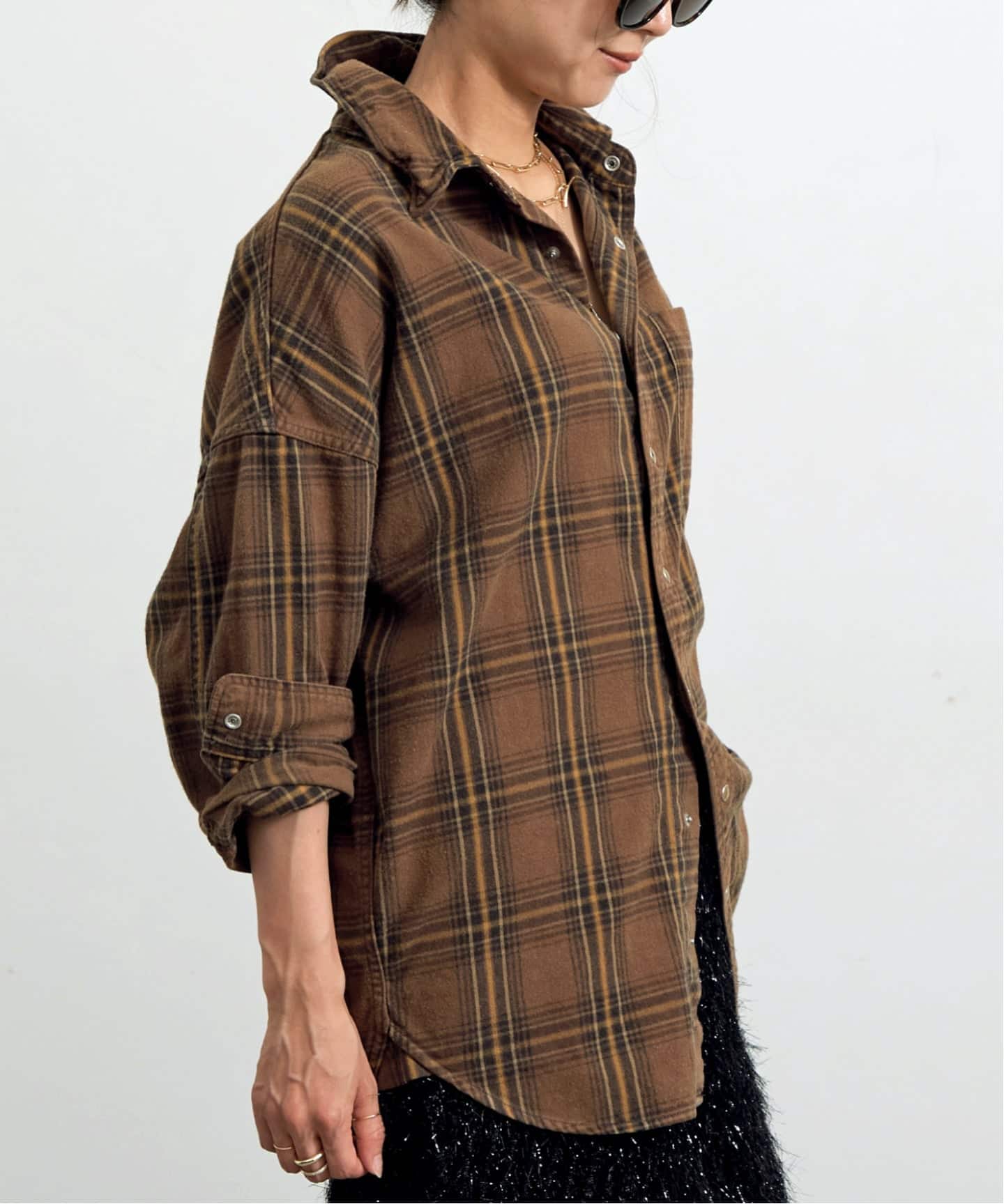 REMI RELIEF/レミ レリーフ】 CHECK SHIRT（シャツ／ブラウス）｜L