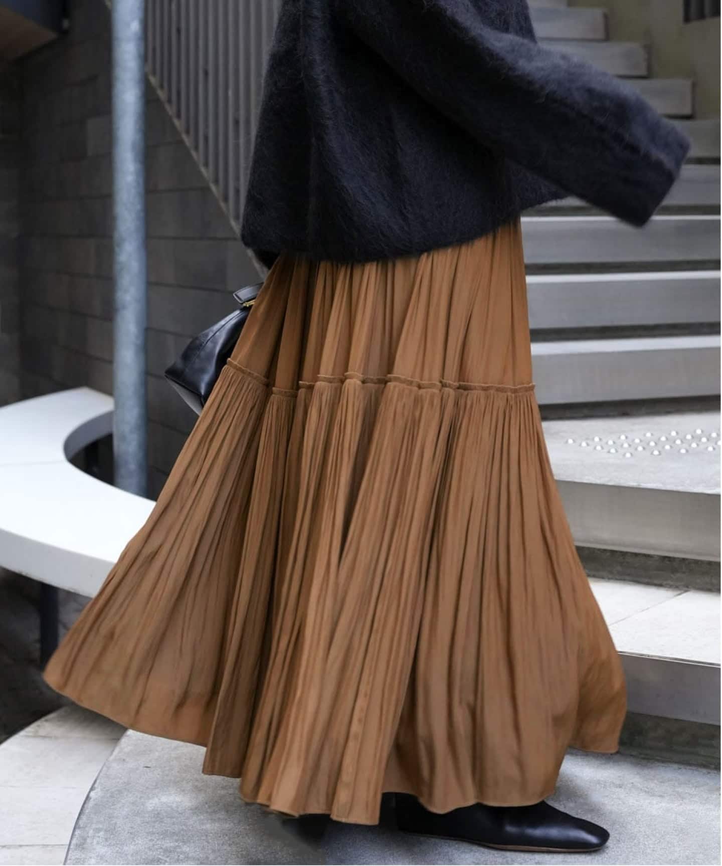 Gather Maxi スカート（ロング・マキシ丈スカート）｜Deuxieme Classe