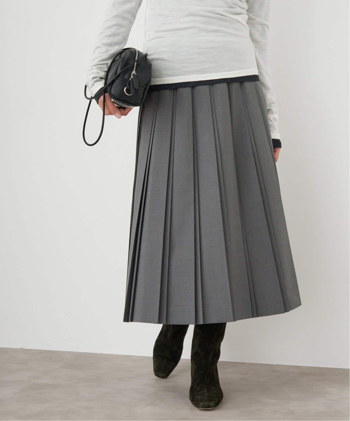 ストレッチプリーツスカート（ひざ丈スカート）｜IENA（イエナ）の通販