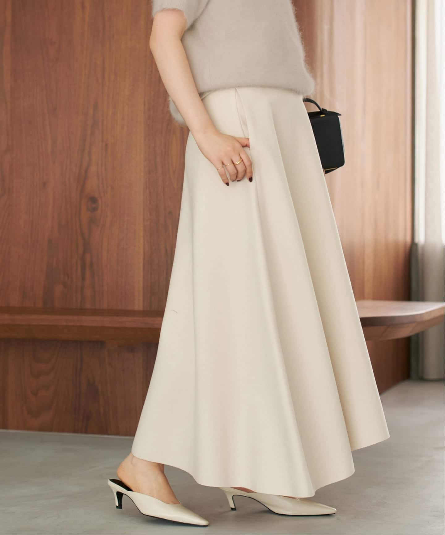 メルトンフレア スカート（ロング・マキシ丈スカート）｜Plage