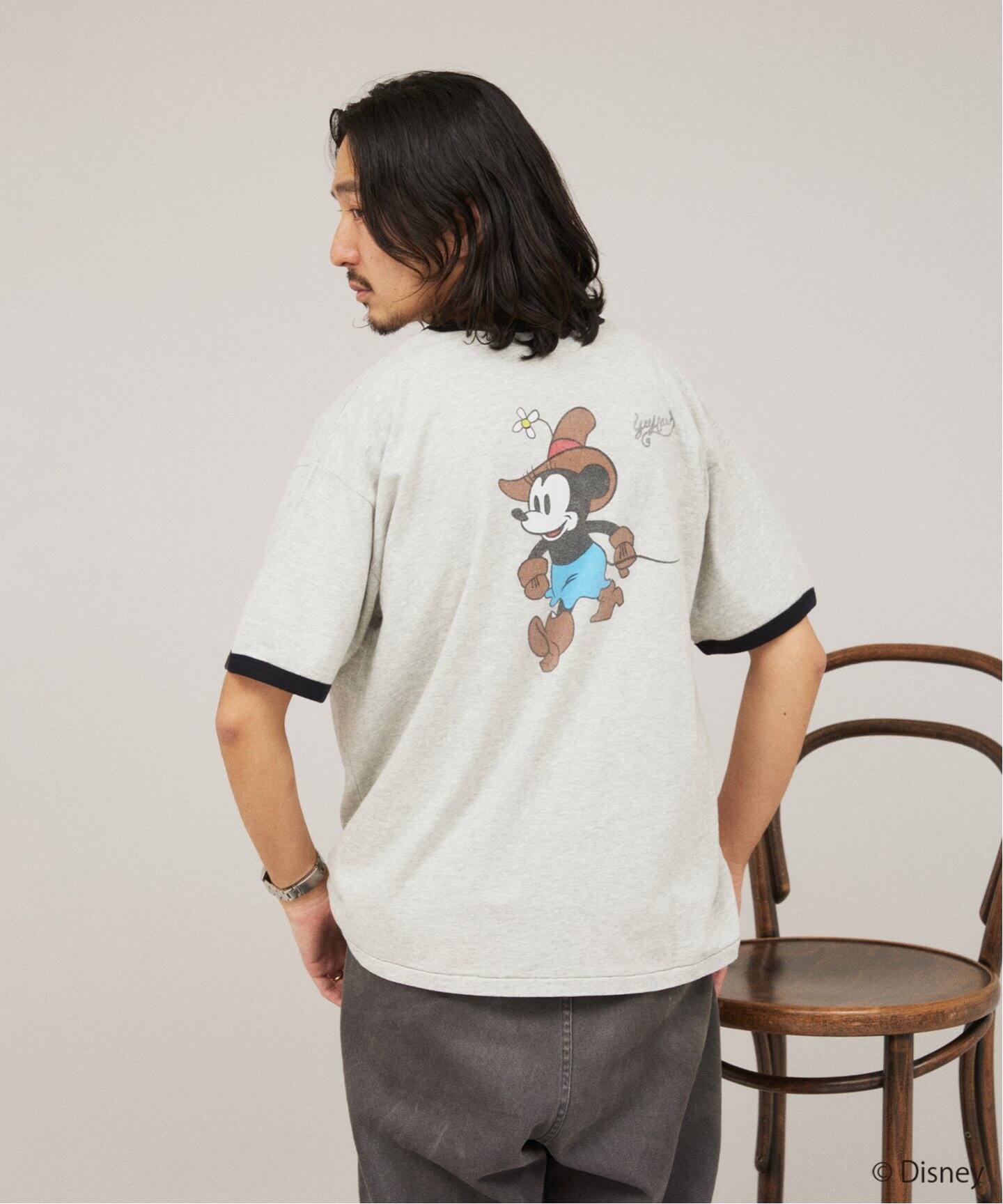 MICKEY MOUSE / ミッキー マウス 別注ウェスタンプリント Tシャツ（T