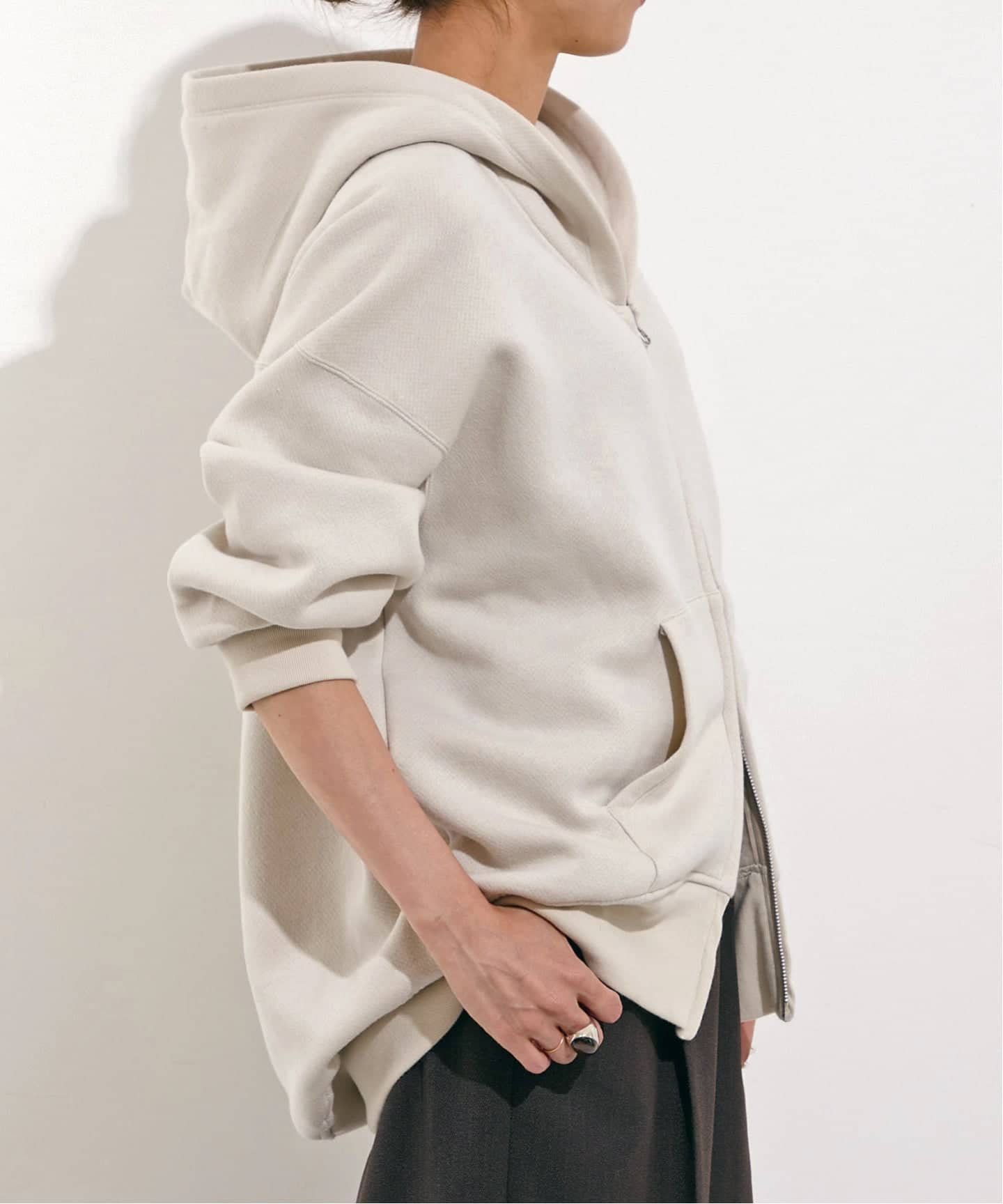 AMERICANA/アメリカーナ】 WIDE FULLZIP HOODIE（パーカー）｜L