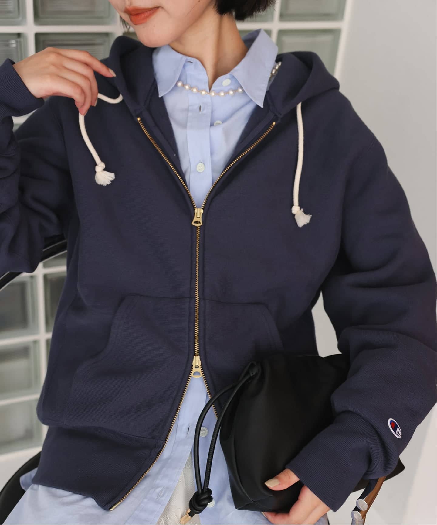 追加》Champion/チャンピオン SLOBE別注 ダブルジップパーカー