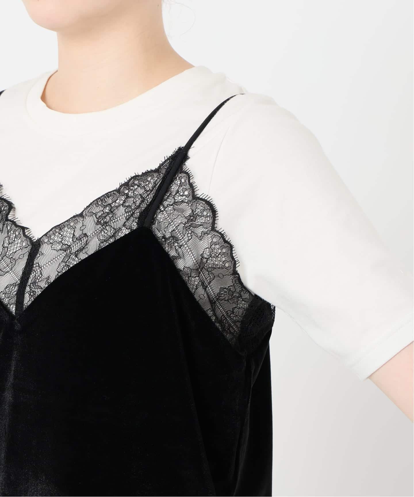 miller/ミラー SLOBE別注 ベロアレースミャミソール（キャミソール