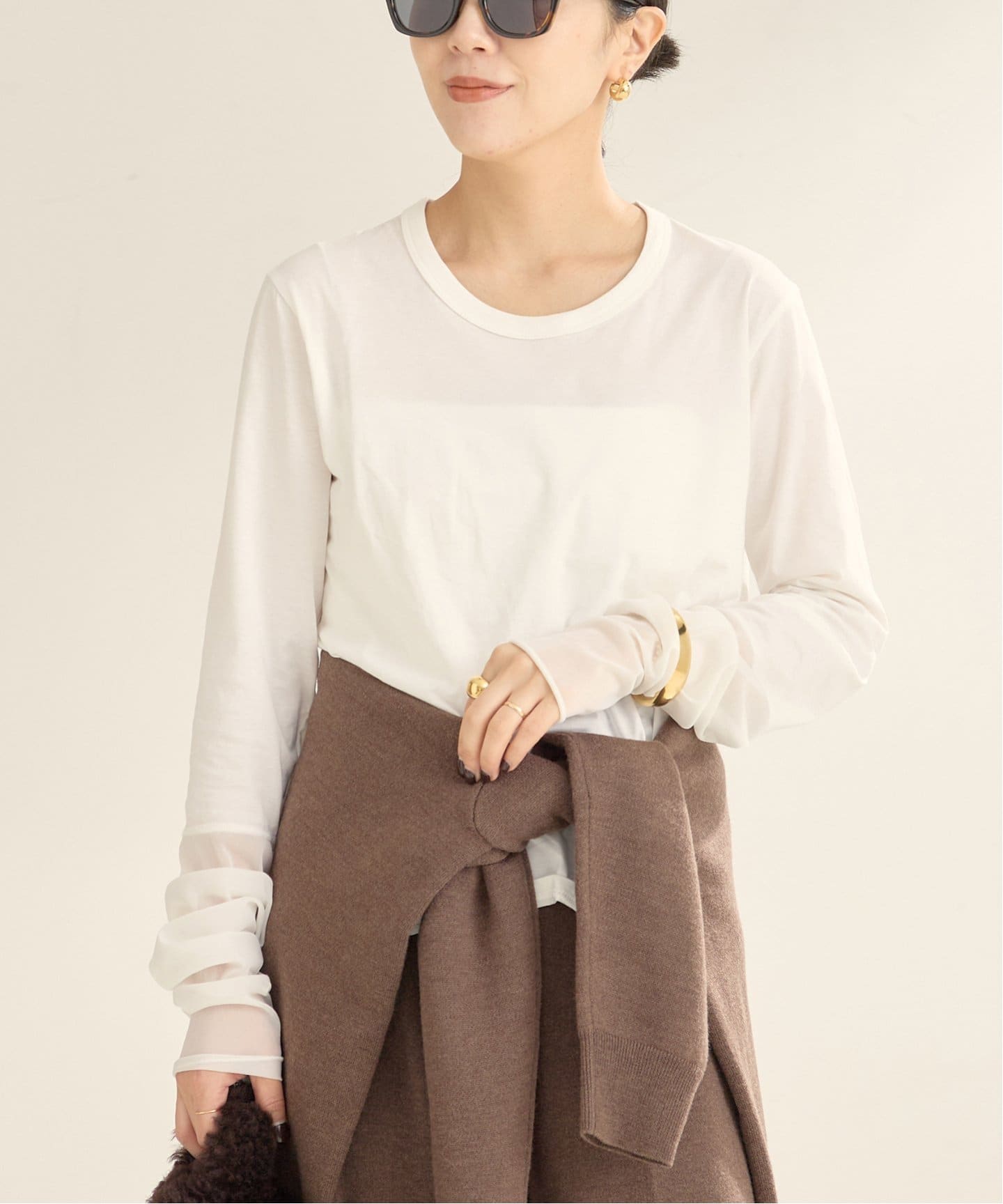 WEB限定追加》R'IAM Sheer Cuff プルオーバー（Tシャツ／カットソー