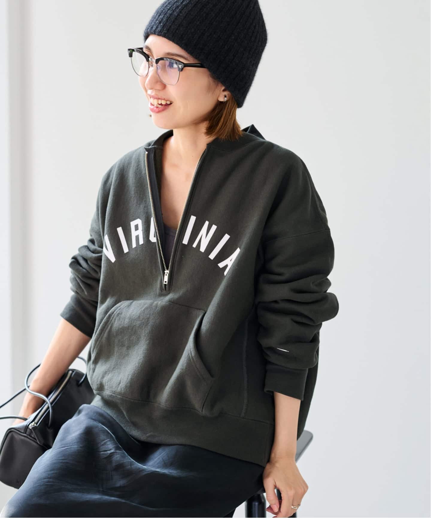 Champion/チャンピオン 別注REVERSE WEAVE11.5OZロゴハーフジップ