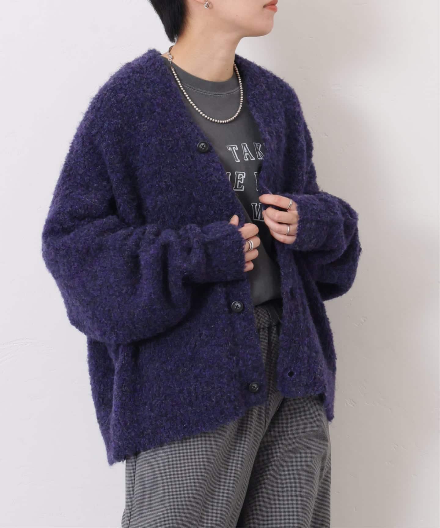 追加》ブークレー Vネックカーディガン（カーディガン）｜journal