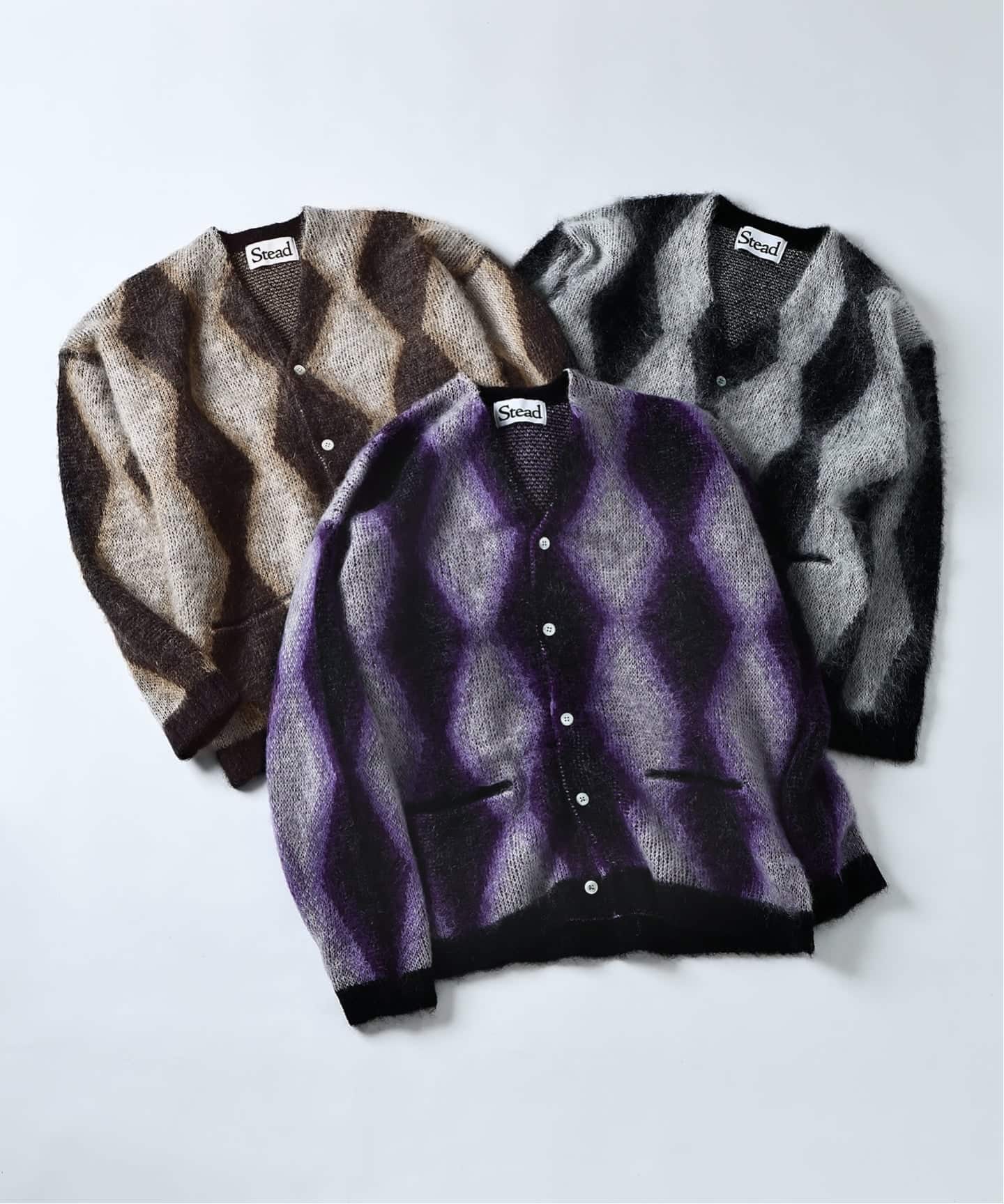 Stead / モヘア ミックス スクエア カーディガン（カーディガン