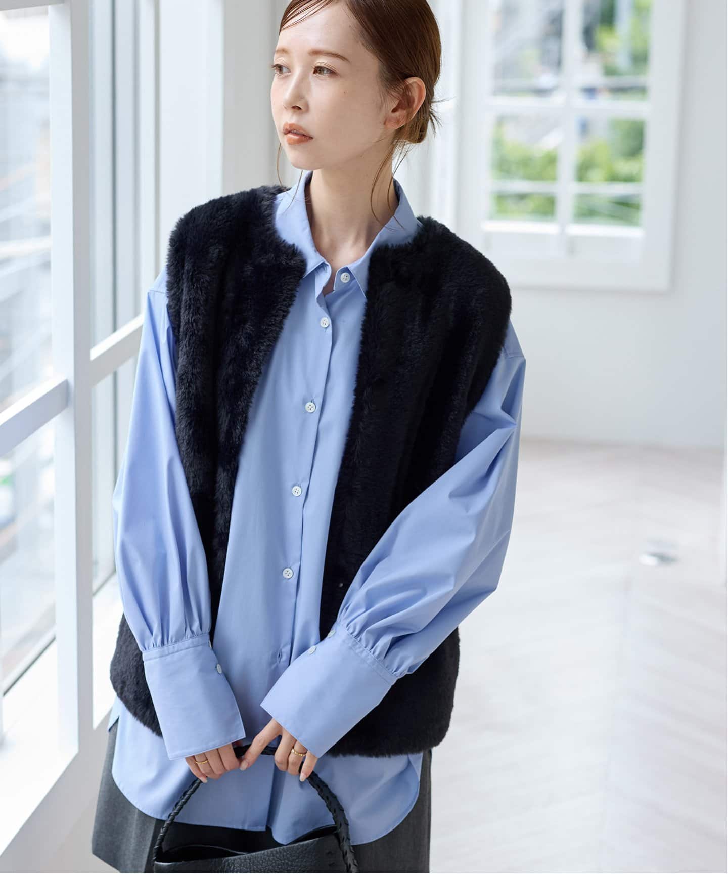 追加》ダブルフェイスフェザークルーネックベスト（ベスト）｜JOURNAL