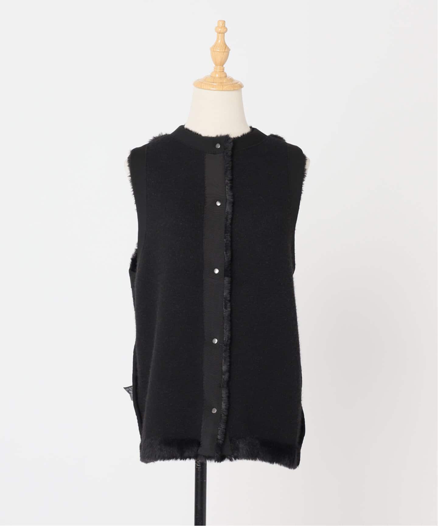 追加》ダブルフェイスフェザークルーネックベスト（ベスト）｜JOURNAL