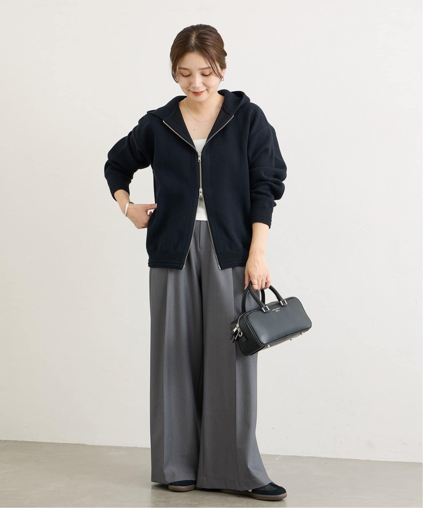 追加》【洗える】ダブルニットフーディ（カーディガン）｜JOURNAL