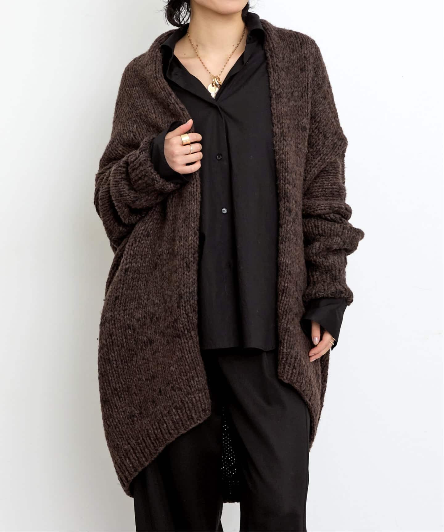 LAUREN MANOOGIAN/ローレン マヌージアン】 HANDKNIT CARDIGAN