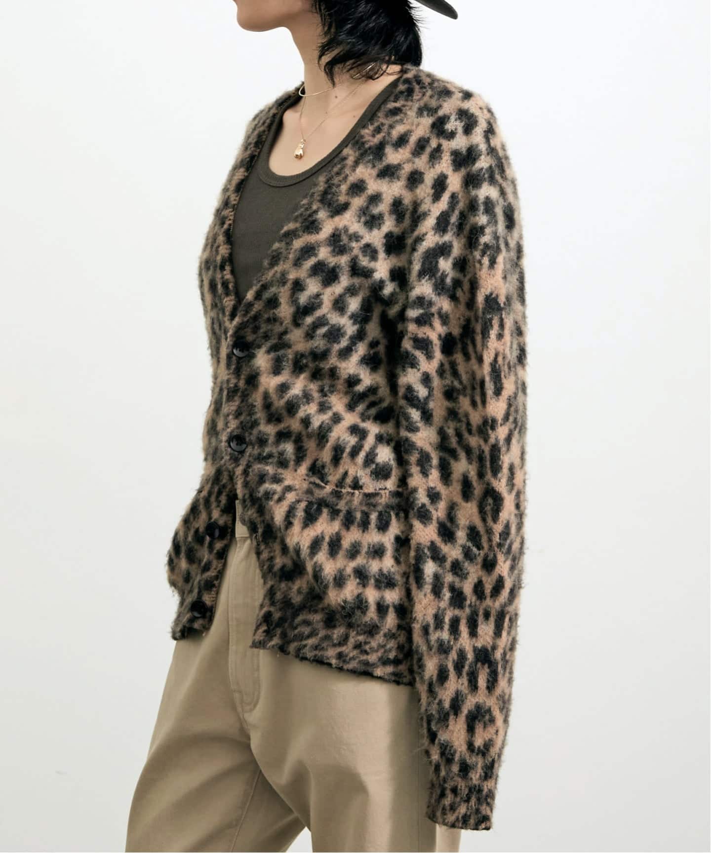 LANEUS/ラネウス】 LEOPARD CARDIGAN（ニット／セーター）｜L