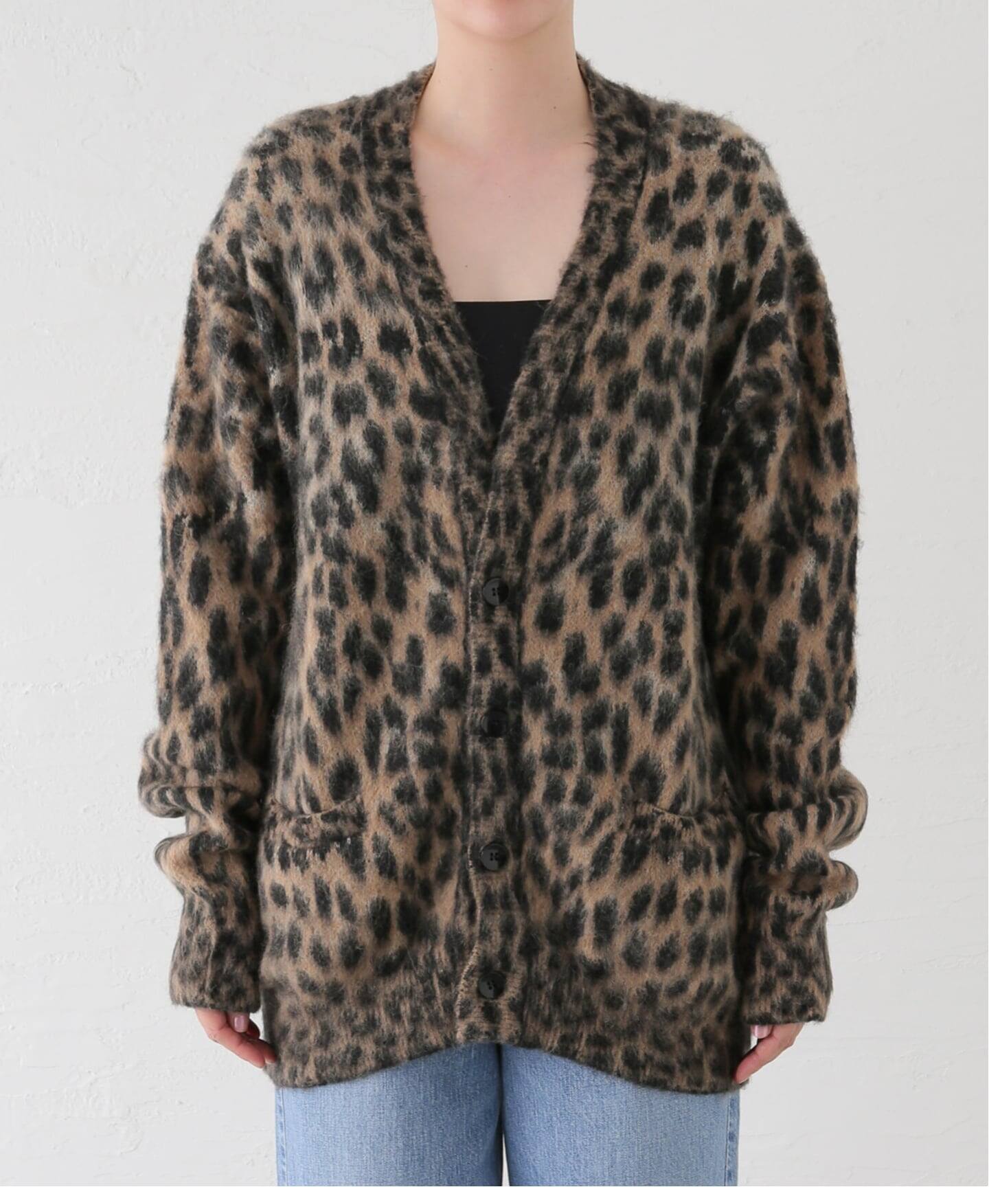 LANEUS/ラネウス】 LEOPARD CARDIGAN（ニット／セーター）｜L