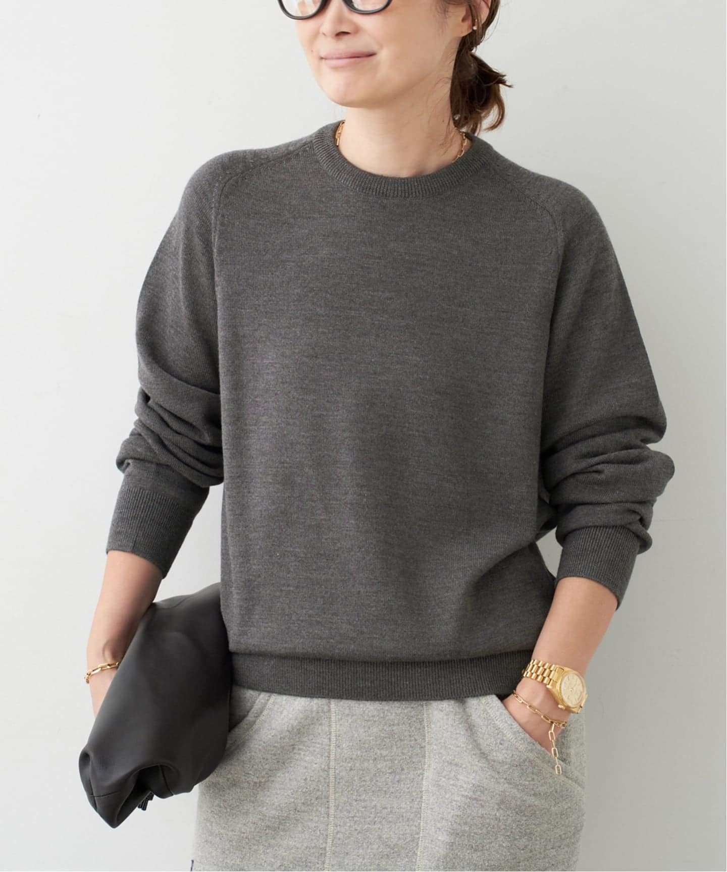 WISH クルーネック プルオーバー（ニット／セーター）｜Deuxieme