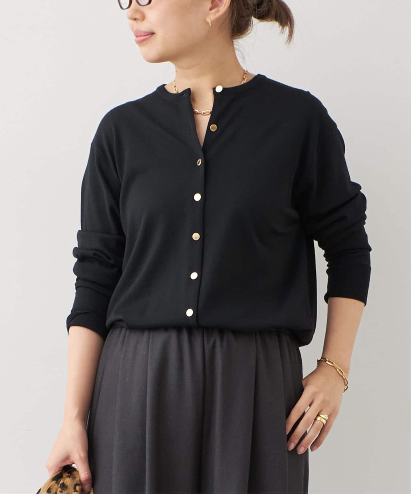 FF30 TODAY クルーネック カーディガン（ニット／セーター）｜Deuxieme