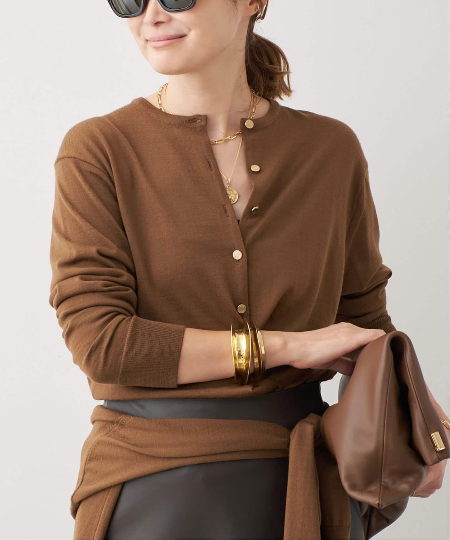 FF30 TODAY クルーネック カーディガン（ニット／セーター）｜Deuxieme