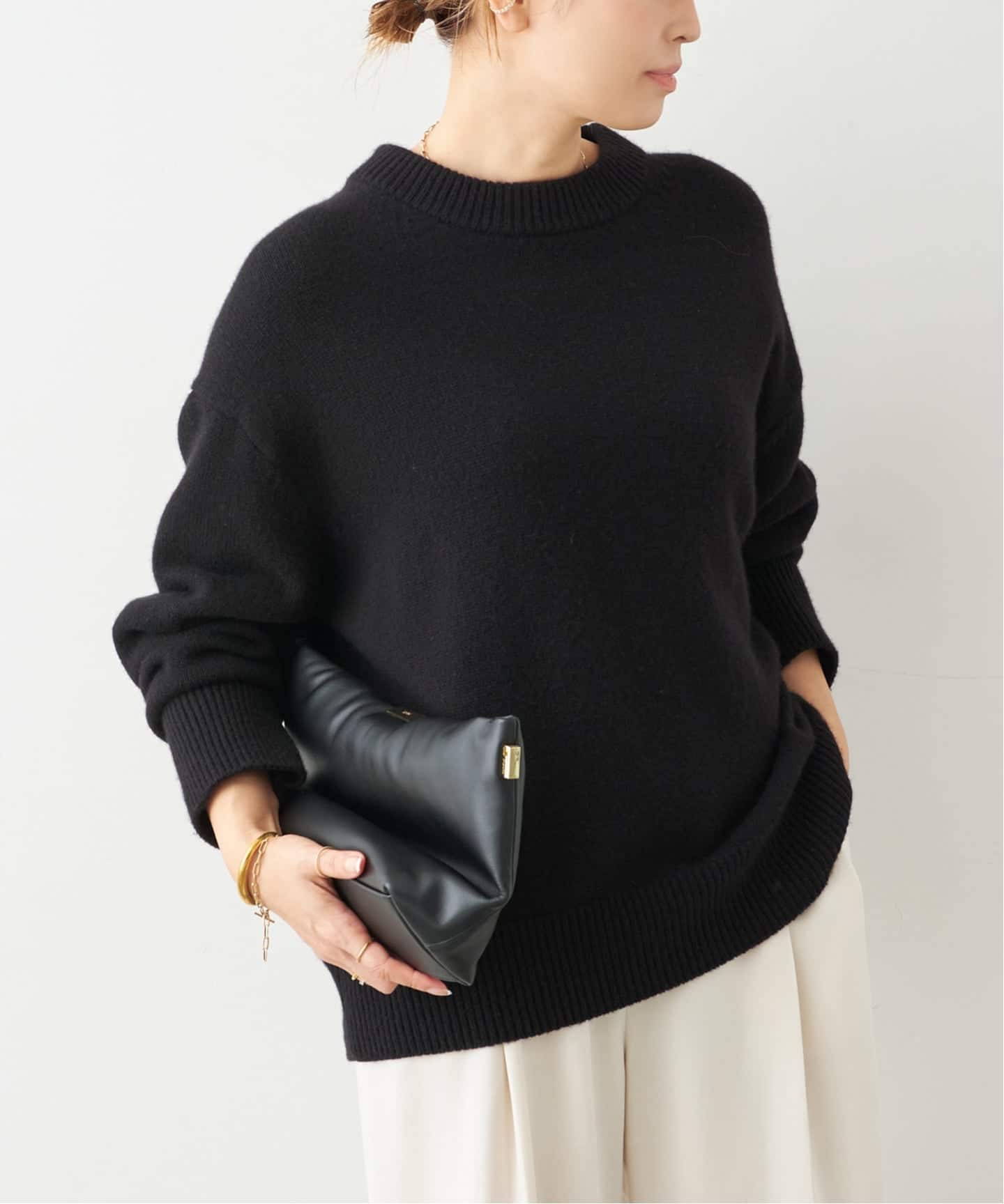 CASHY OVER クルーネックプルオーバー（ニット／セーター）｜Deuxieme