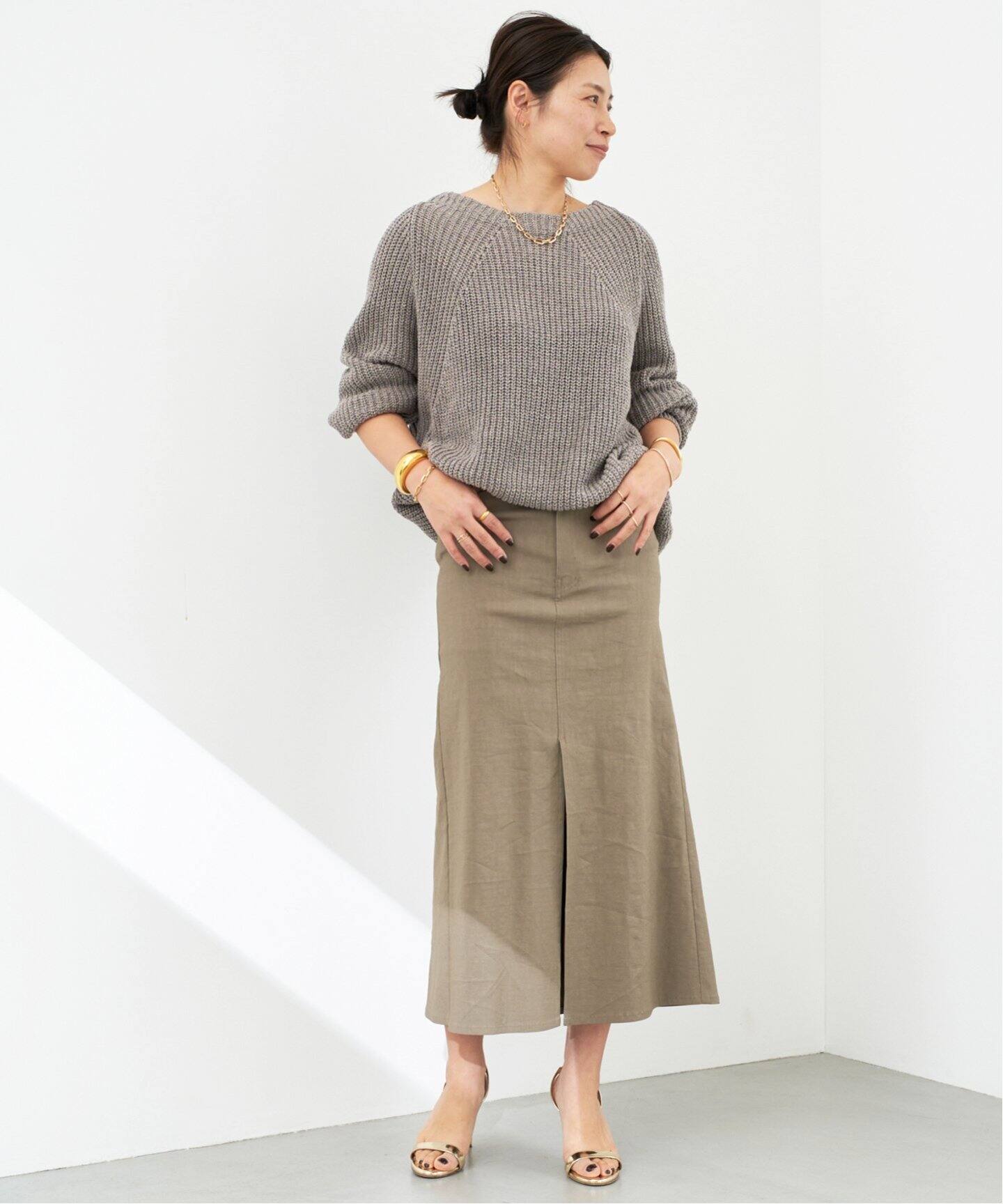 追加 Lily Linen アゼ プルオーバー（ニット／セーター）｜Deuxieme