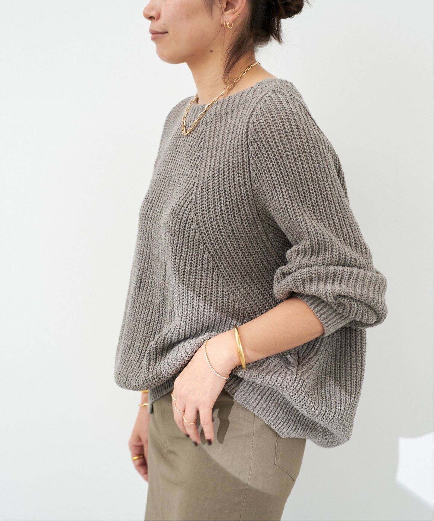 追加 Lily Linen アゼ プルオーバー（ニット／セーター）｜Deuxieme