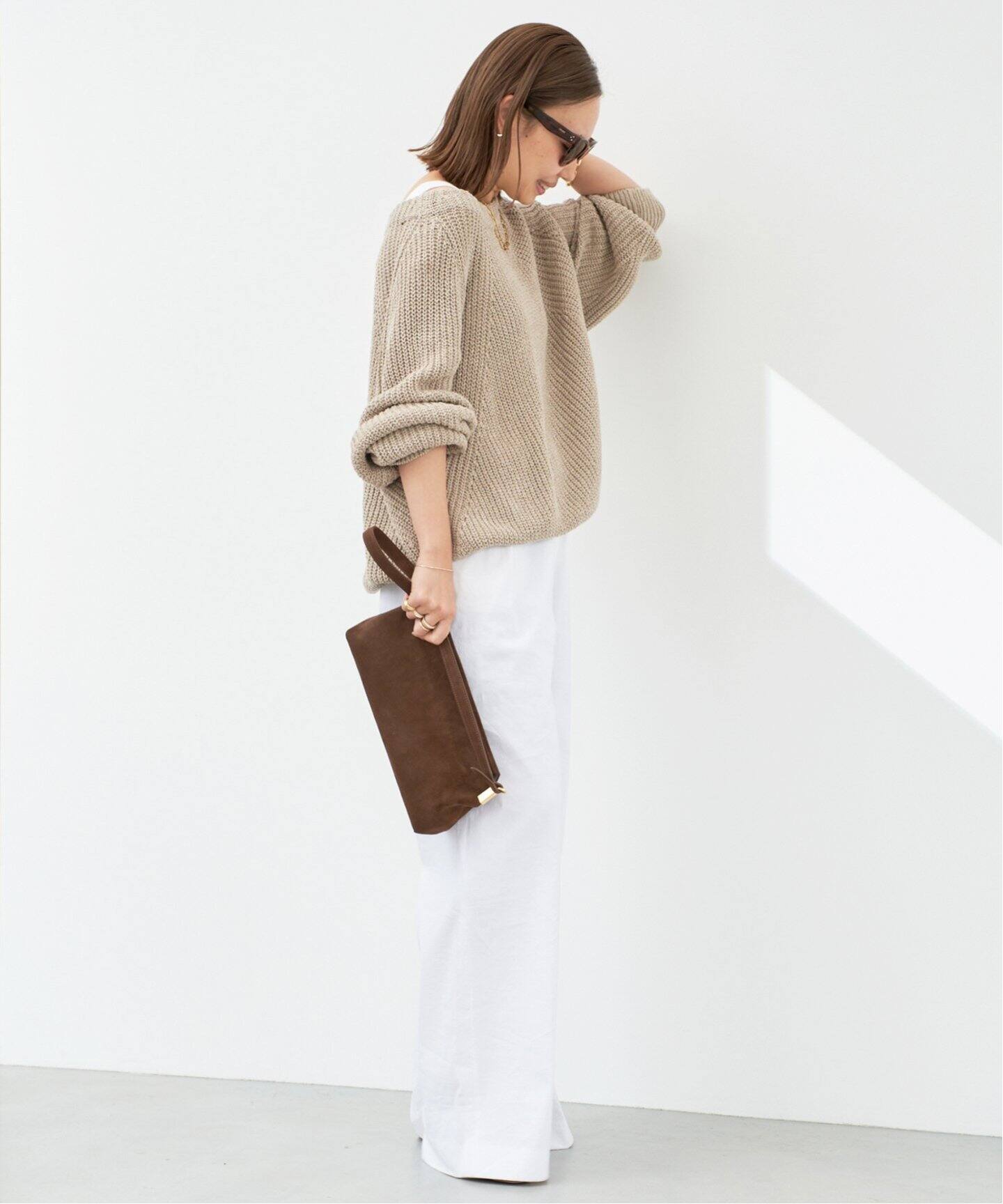 追加 Lily Linen アゼ プルオーバー（ニット／セーター）｜Deuxieme