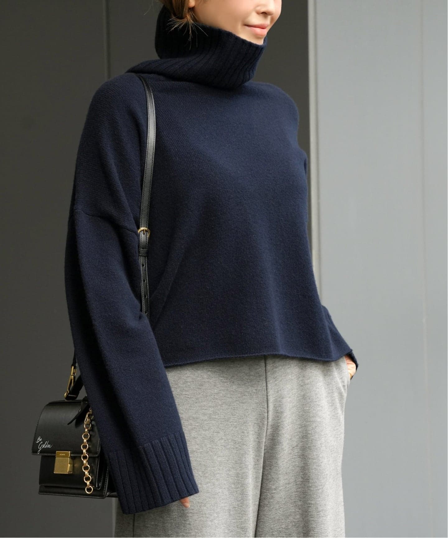 Cropped タートルネック ニット（ニット／セーター）｜Deuxieme Classe