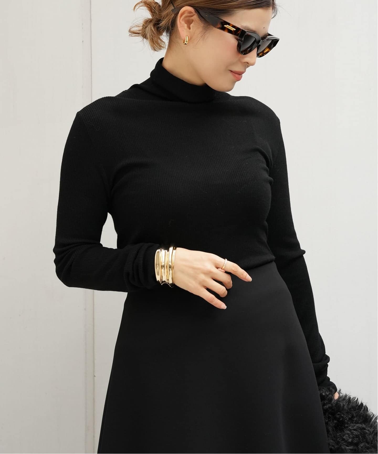 Wool Sheer Rib タートルネック プルオーバー（ニット／セーター