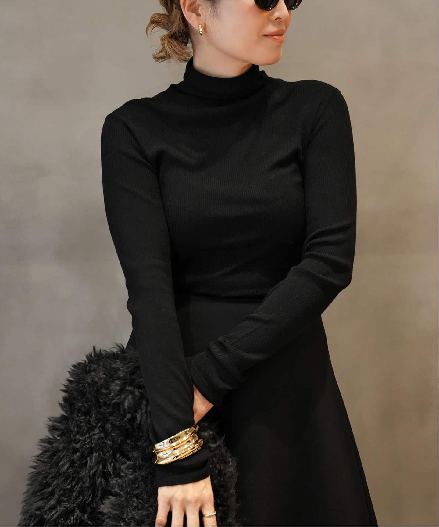 Wool Sheer Rib タートルネック プルオーバー（ニット／セーター