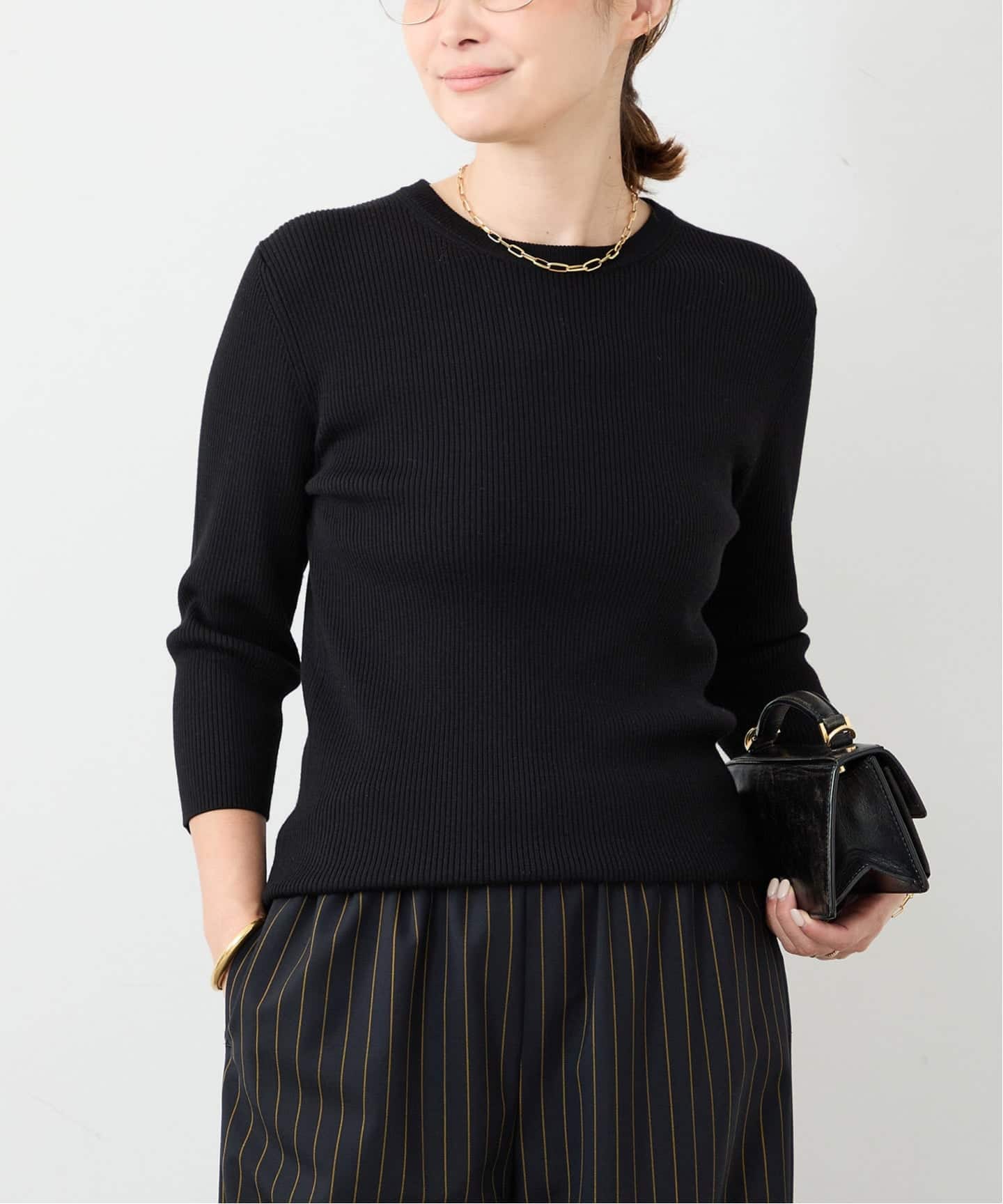 Rib クルーネック プルオーバー（ニット／セーター）｜Deuxieme Classe