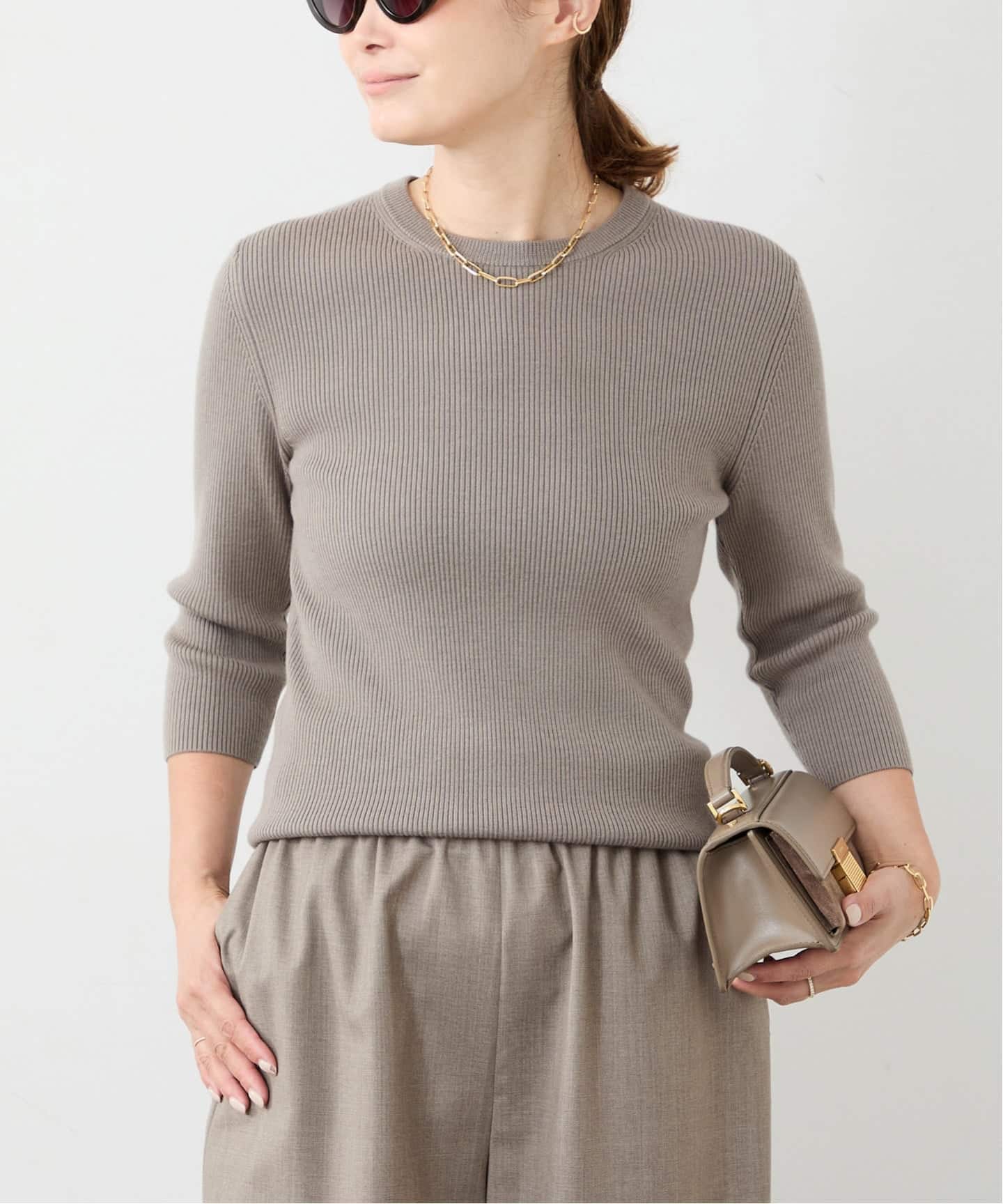 Rib クルーネック プルオーバー（ニット／セーター）｜Deuxieme Classe