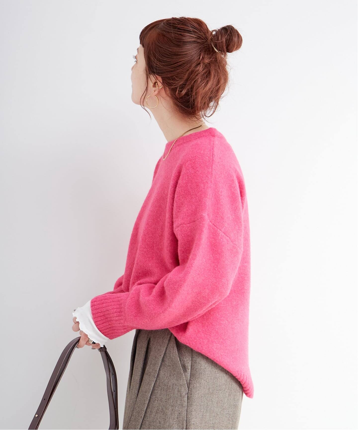 追加》手洗い可 / WOOLMIXクルーネックプルオーバー（ニット／セーター