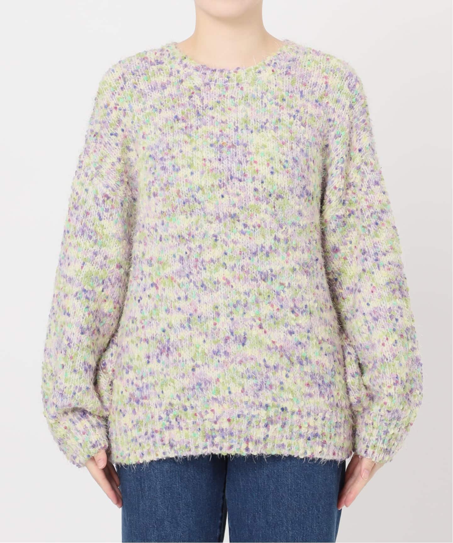 追加7》手洗い可 / ポコポコヤーンミックス2WAYカーディガン