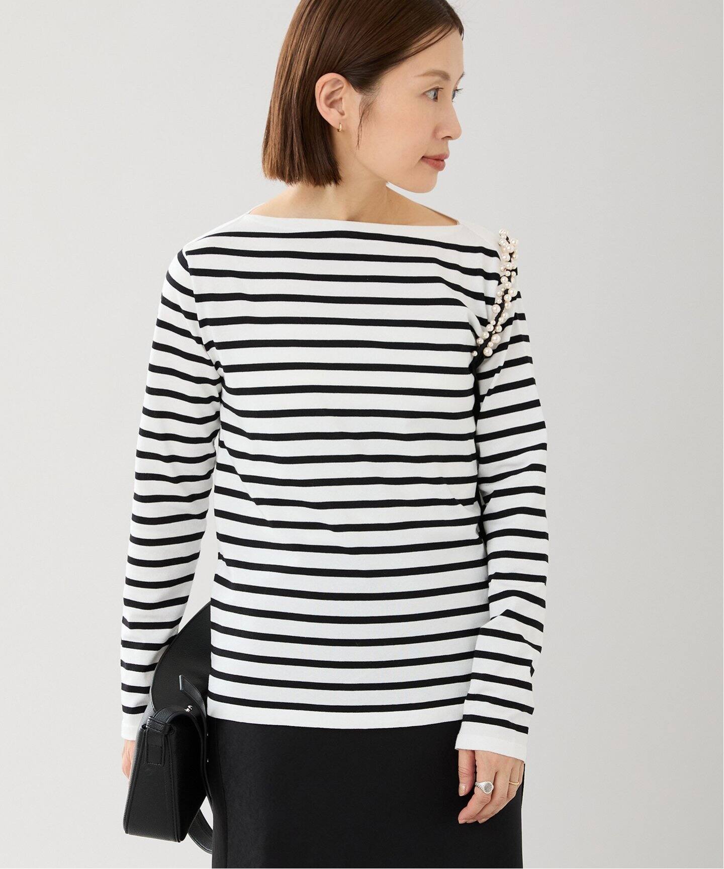 SEATTLE度詰めボーダーボートネックニット（ニット／セーター）｜IENA