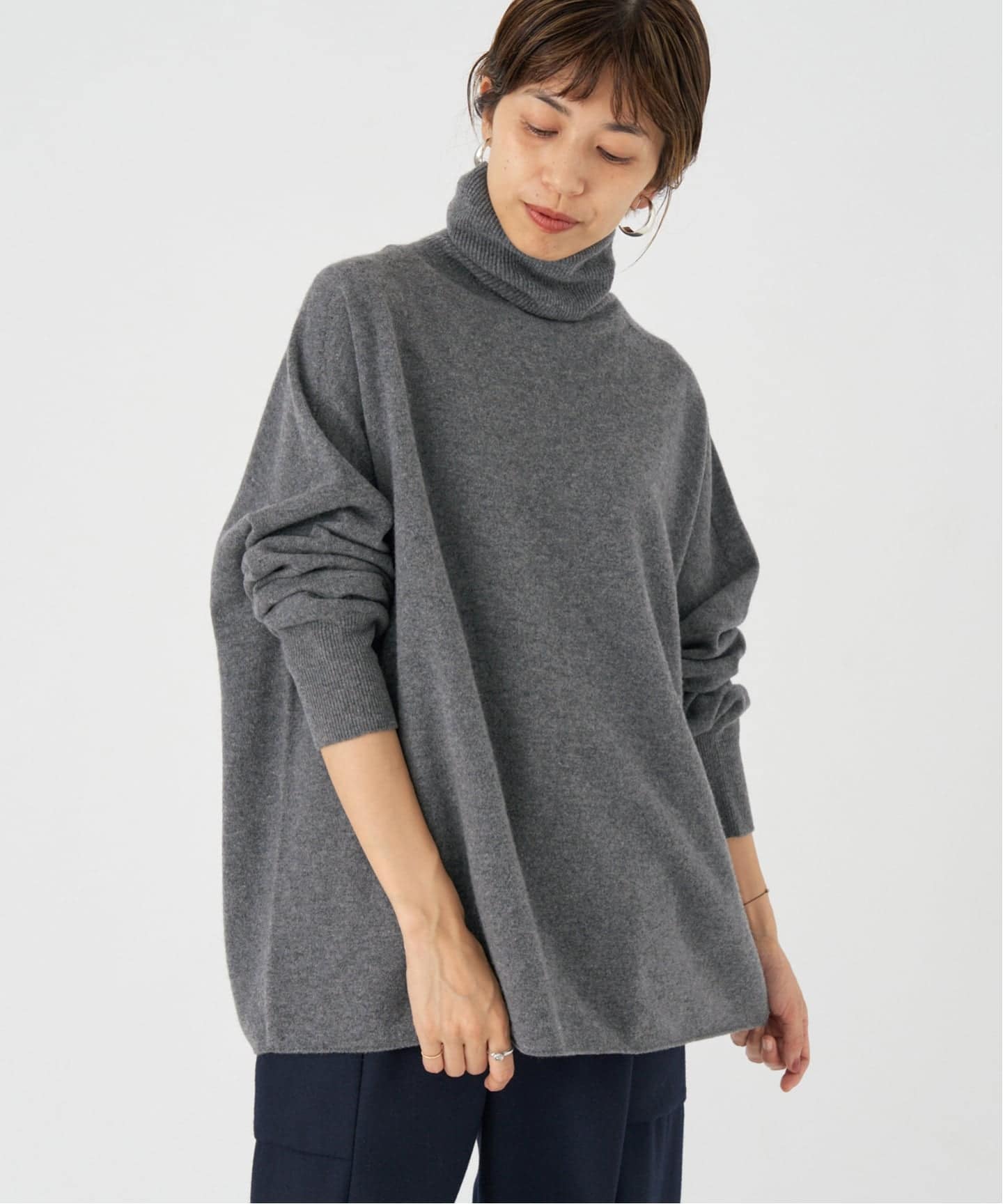 Fineニュージーウール ハイネックプルオーバー（ニット／セーター