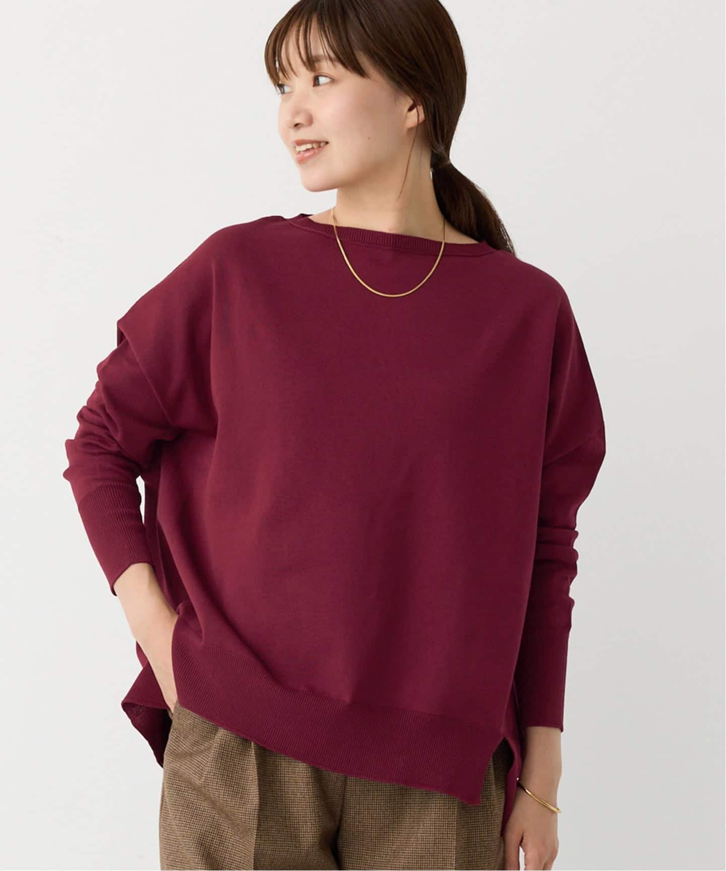 WEB限定/追加2》コットンストレッチ NEO2 ワイド長袖プルオーバー